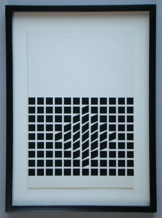 Сериграфия Vasarely - Composition - Geh durch den Spiegel