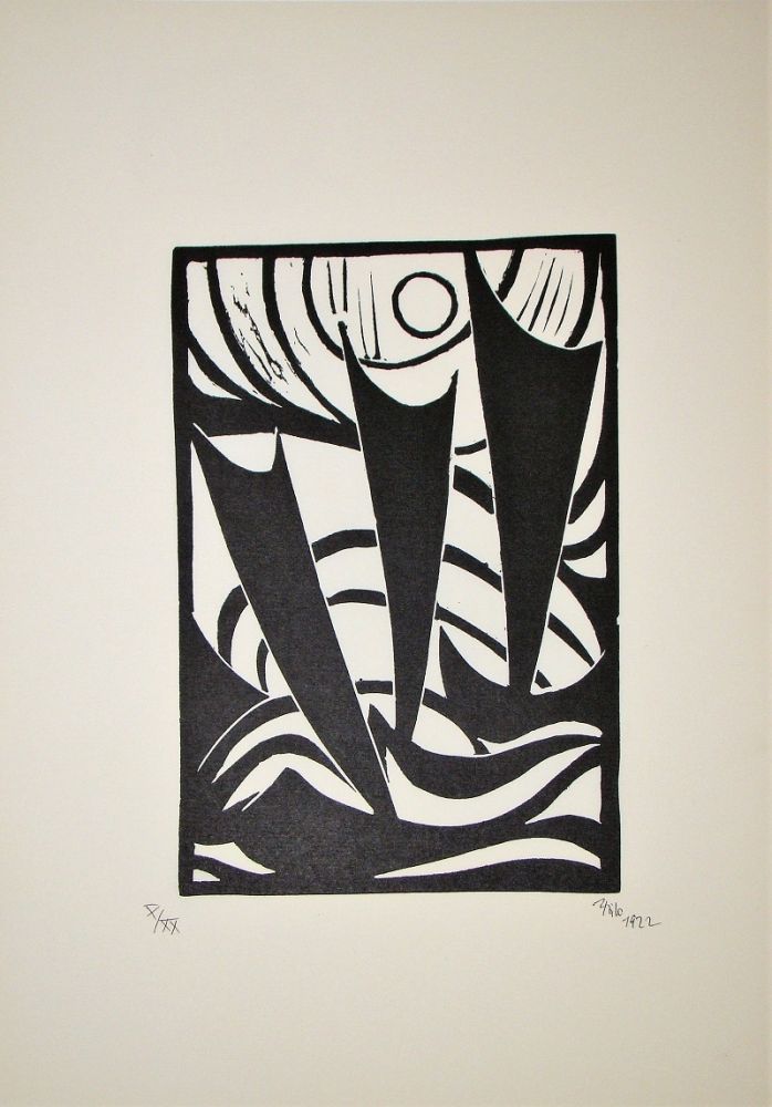 Гравюра На Дереве Maatsch - Composition, 1922