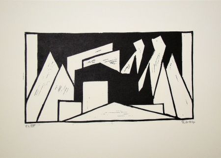 Гравюра На Дереве Maatsch - Composition, 1924