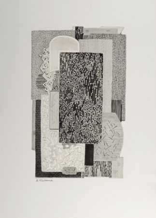 Гравюра Vieillard - Composition, 1965 - Hand-signed