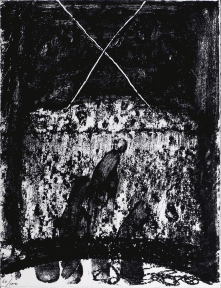 Литография Tàpies - Composition, 1967 - Hand-signed!
