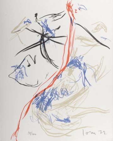 Литография Jorn - Composition, 1972 - Hand-signed