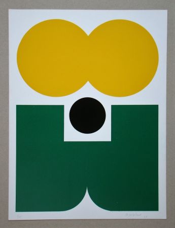 Сериграфия Delahaut - Composition abstrait, 1968