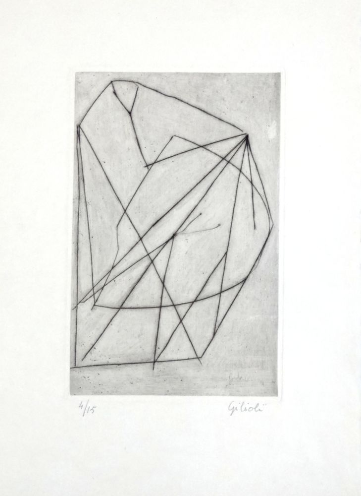 Гравюра Gilioli - Composition abstraite