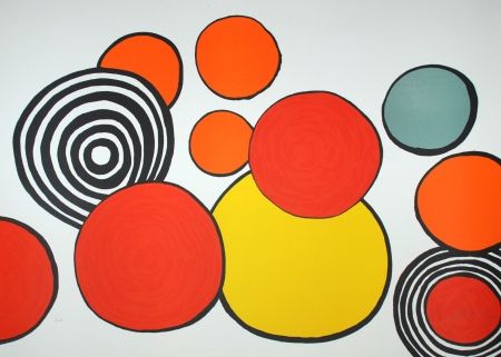 Литография Calder - Composition aux cercles
