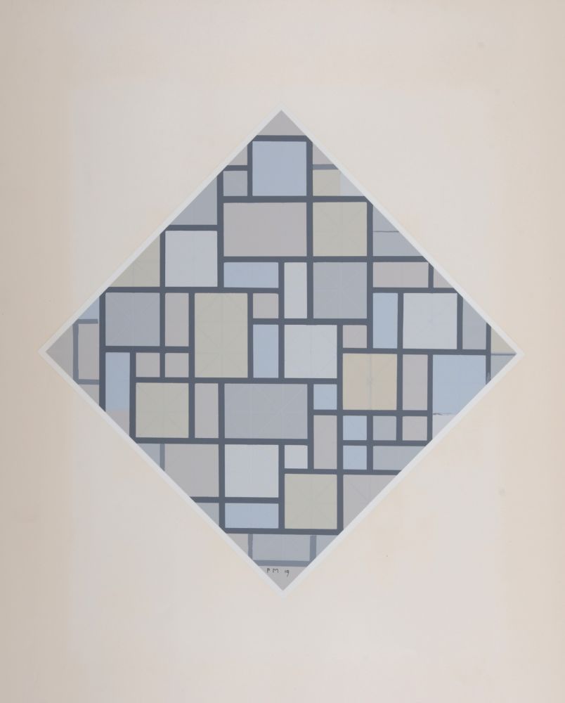 Сериграфия Mondrian - Composition avec plans de couleurs claires, 1919 (1957)