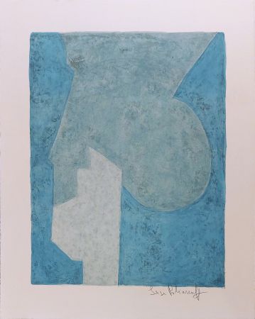 Литография Poliakoff - Composition Bleue L62 