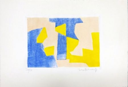 Офорт И Аквитанта Poliakoff - Composition Bleue rose et jaune