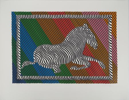 Сериграфия Vasarely - Composition cinétique : Zèbr