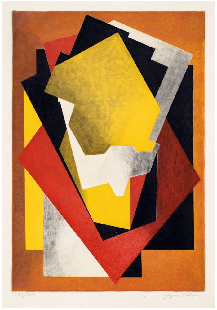 Офорт И Аквитанта Villon - Composition Cubiste (1927) signée au crayon.
