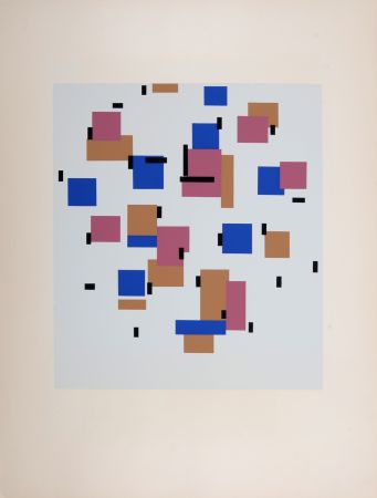 Сериграфия Mondrian - Composition en bleu b, 1917 (1957)