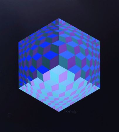 Сериграфия Vasarely - Composition géométrique 