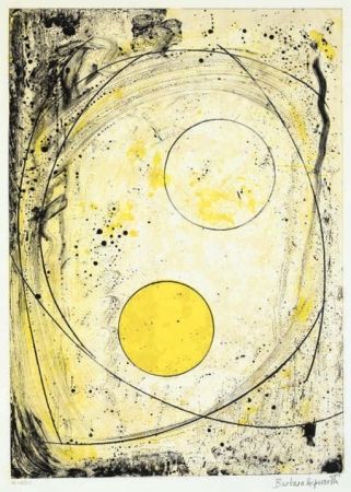 Литография Hepworth - Composition in black and Yellow