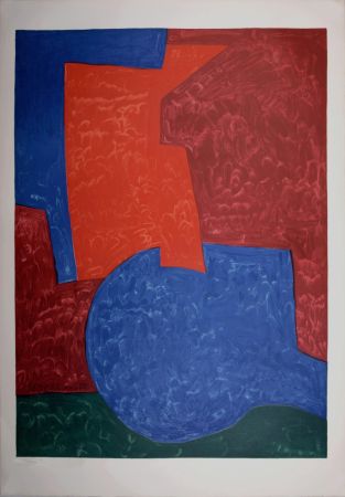 Литография Poliakoff - Composition in Red, Blue and Green, 1975
