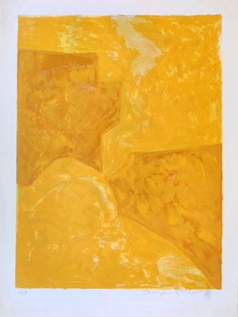 Литография Poliakoff - Composition jaune  n°28