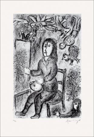 Литография Chagall - Composition noire