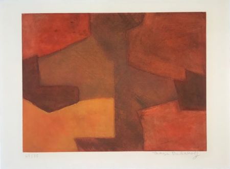 Гравюра Poliakoff - Composition orange et rouge XXIX 