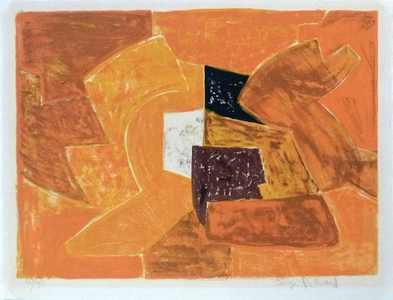 Литография Poliakoff - Composition orange n°23