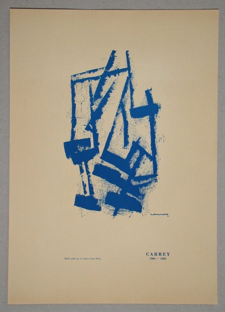Литография Carrey - Composition pour Galerie Ariel