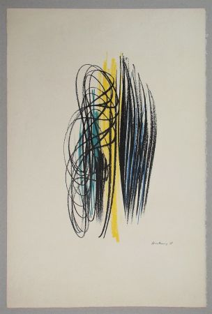 Литография Hartung - Composition pour XXe Siècle - 1958