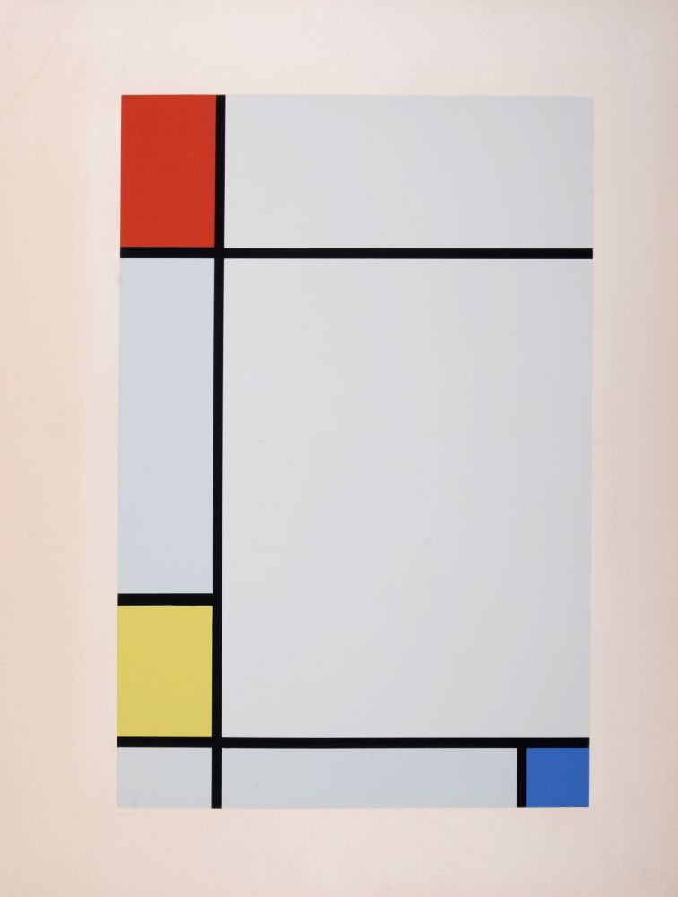 Сериграфия Mondrian - Composition Rouge Jaune Bleu, 1957