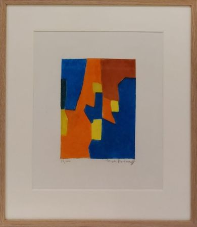Офорт Poliakoff - Composition rouge, jaune et bleue VI 