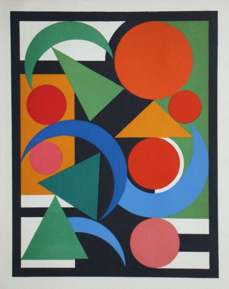 Сериграфия Herbin - Composition sur le mot Oiseau