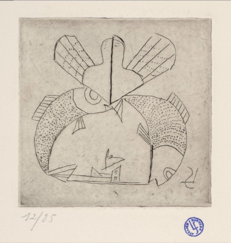 Офорт Survage - Composition surréaliste (D), c. 1930s