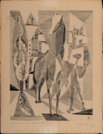 Офорт Survage - Composition surréaliste (H), 1953
