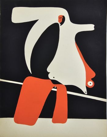 Трафарет Miró - Composition Surréaliste. Rouge. 