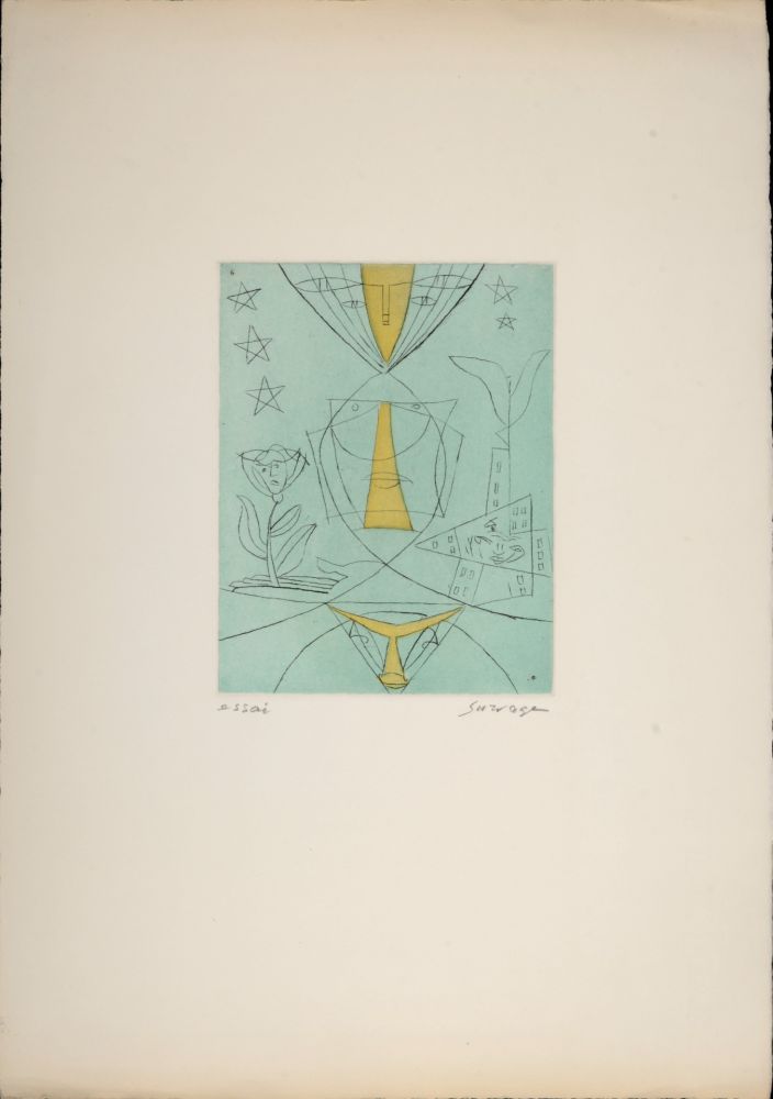 Офорт Survage - Composition surréaliste XVI, c. 1930s
