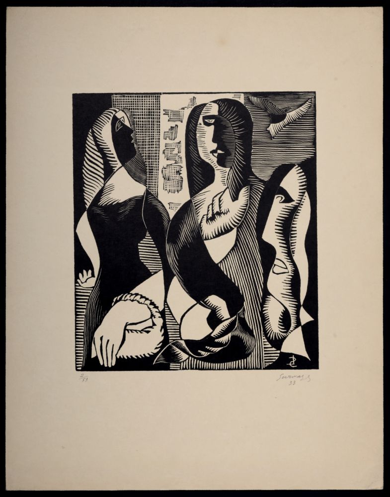 Гравюра На Дереве Survage - Composition surréaliste, XXIII (1), 1933