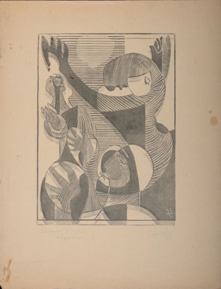 Гравюра На Дереве Survage - Composition surréaliste XXIV (1), 1934