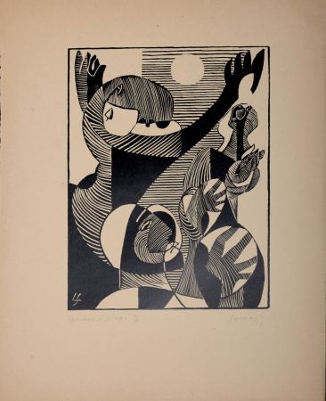 Гравюра На Дереве Survage - Composition surréaliste XXIV (2), 1934