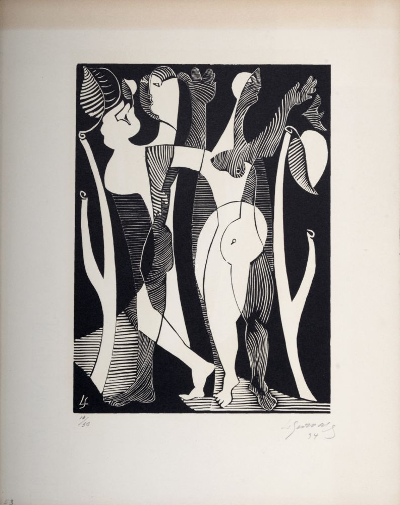 Гравюра На Дереве Survage - Composition surréaliste XXVII,1934