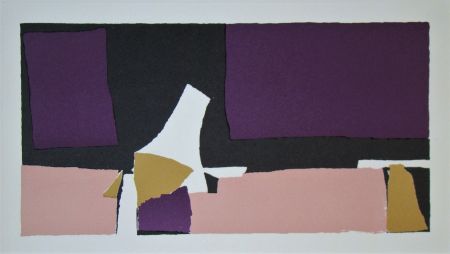 Литография De Stael - Composition violette - 1952