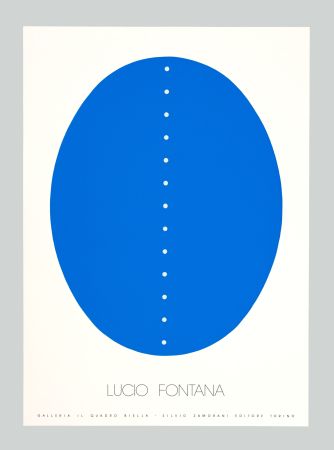 Сериграфия Fontana - Concetto spaziale (blu)