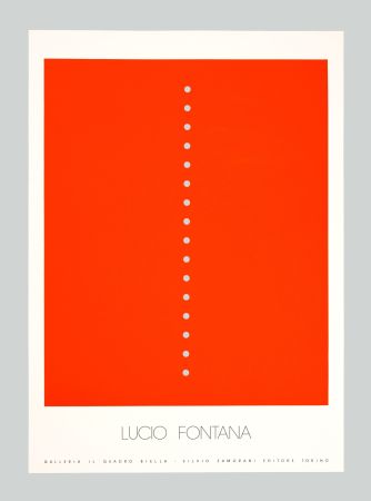 Сериграфия Fontana - Concetto spaziale (rosso)