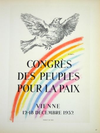 Литография Picasso - Congrés des Peuples pour la Paix  1952