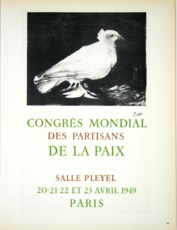 Литография Picasso - Congrés Mondial de la Paix  Avril 1949