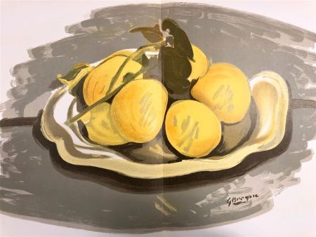 Литография Braque - Corbeille de fruits
