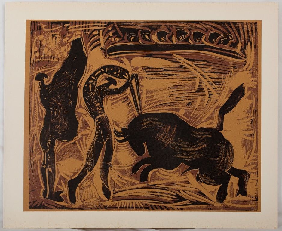 Линогравюра Picasso - Corrida, les banderilles