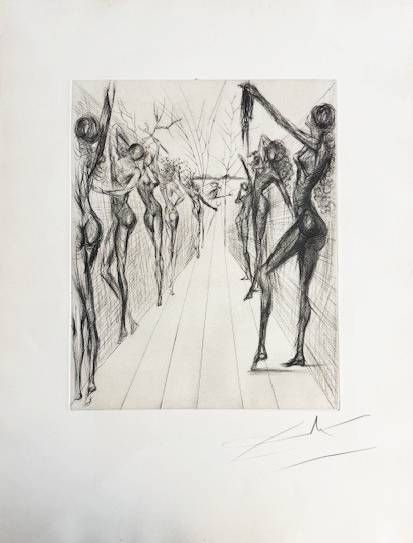 Гравюра Сухой Иглой Dali - Corridor de Kathmandou (Katmandu Corridor), black