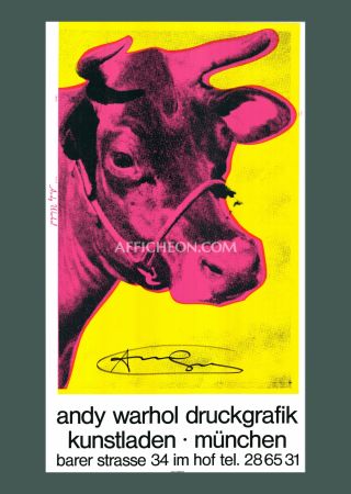 Сериграфия Warhol - 'Cow Wallpaper (Yellow/Pink)' 1983 Silkscreen (Hand-signed)