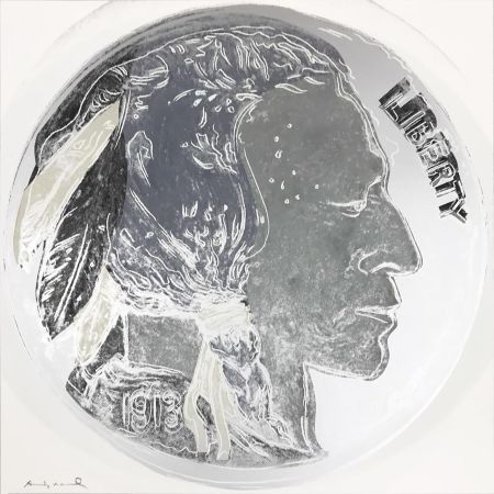 Сериграфия Warhol - Cowboys and Indians: Indian Head Nickel II.385