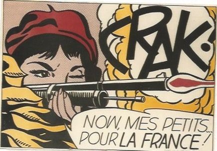 Литография Lichtenstein - CRAK! Now mes Petits ... pour la France!