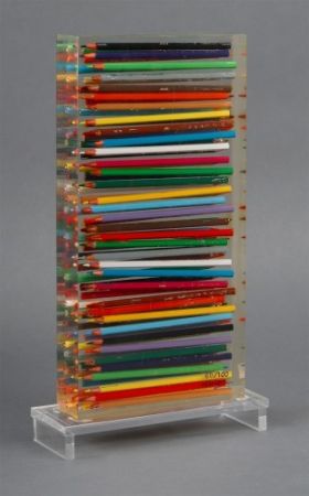 Многоэкземплярное Произведение Arman - Crayons Couleurs Accumulation