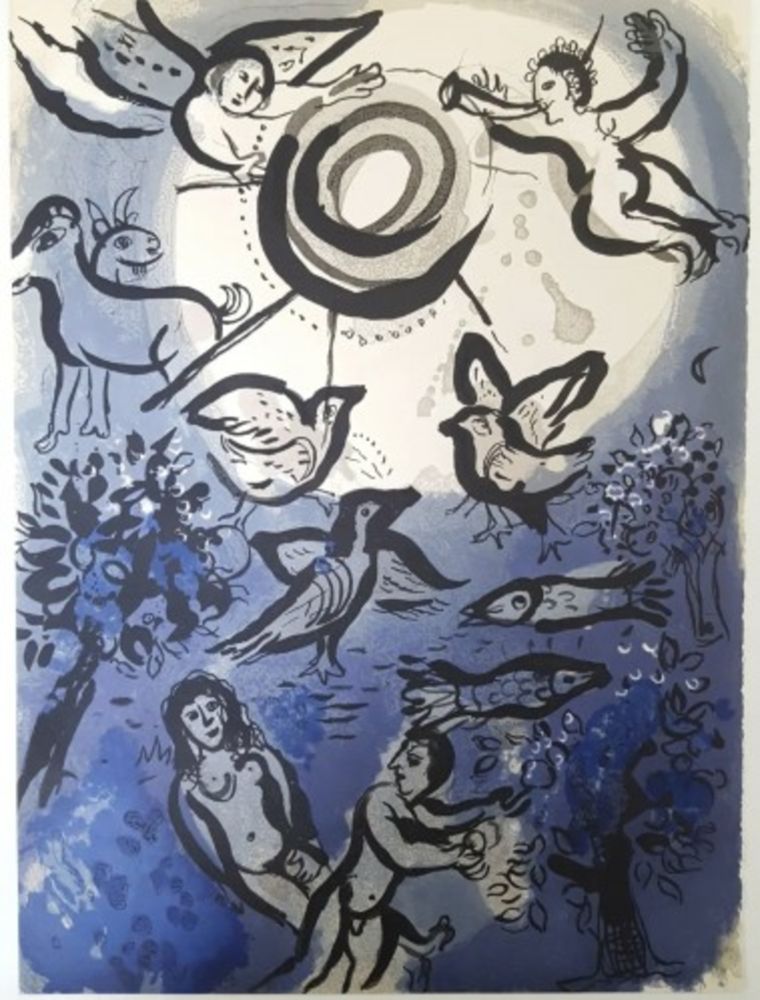 Литография Chagall - Creation - Adam and Eve