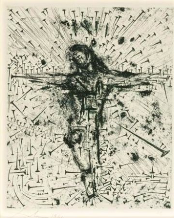 Офорт Dali - Crucifixion, from Apocalypse de Saint Jean