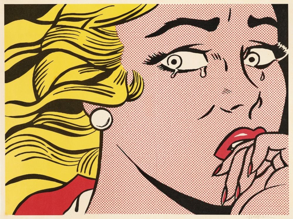 Литография Lichtenstein - Crying Girl